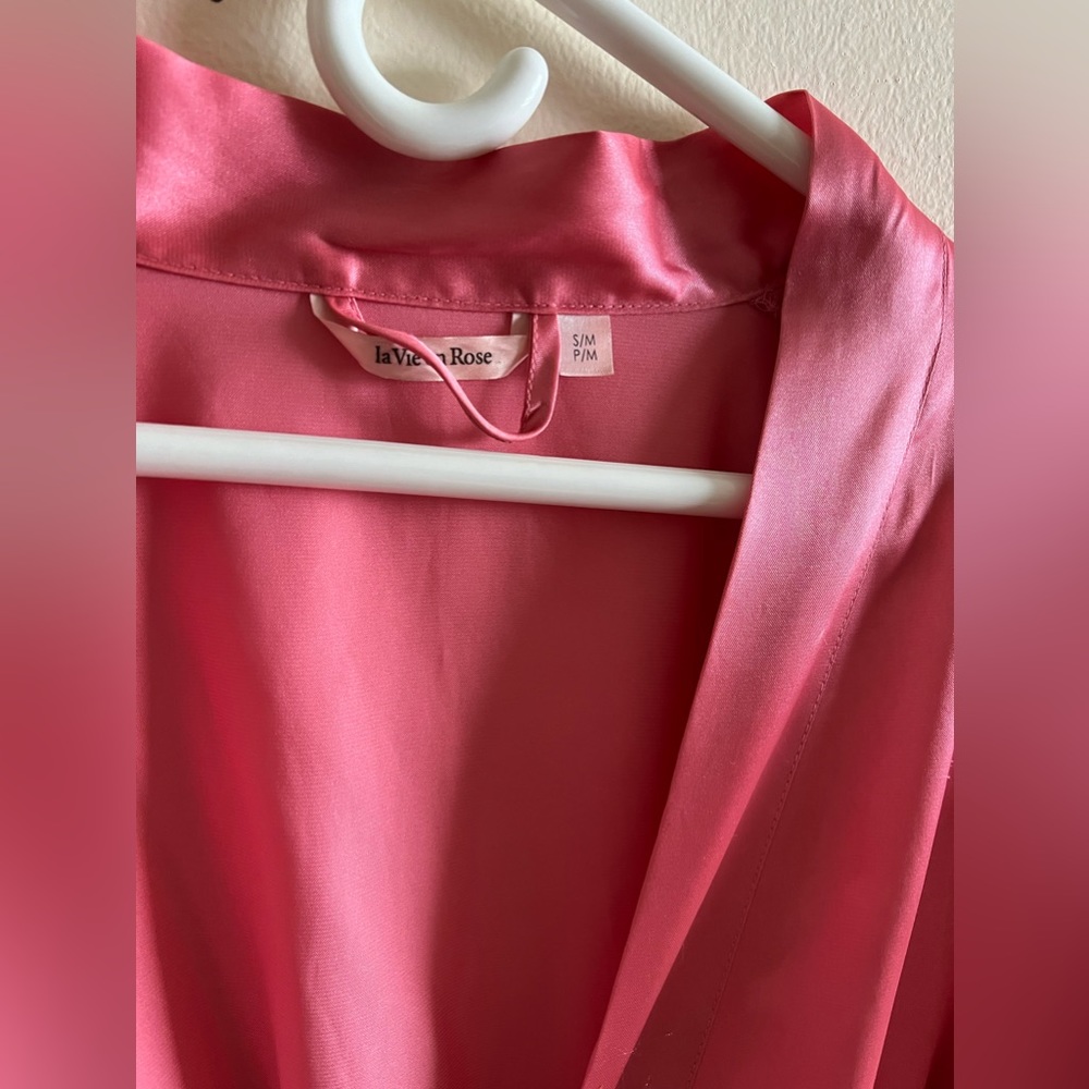 Silk Pink Robe - Picture 3 of 6